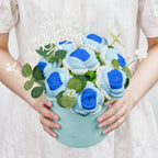 Crochet Flowers Bouquet Handmade Knitted Roses Hug Bucket Birthday Graduation Gift Box