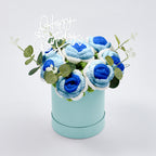 Crochet Flowers Bouquet Handmade Knitted Roses Hug Bucket Birthday Graduation Gift Box