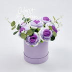Crochet Flowers Bouquet Handmade Knitted Roses Hug Bucket Birthday Graduation Gift Box