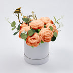 Crochet Flowers Bouquet Handmade Knitted Roses Hug Bucket Birthday Graduation Gift Box