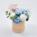 Crochet Flowers Bouquet Handmade Knitted Roses Hug Bucket Birthday Graduation Gift Box