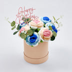 Crochet Flowers Bouquet Handmade Knitted Roses Hug Bucket Birthday Graduation Gift Box