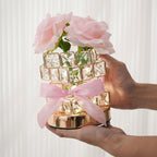 gifts for wife A Rose That Glows Like Our Love - Rose Night Light Cube, Romantic Flower Lamp, Cozy Room Decor for Bedside Eve