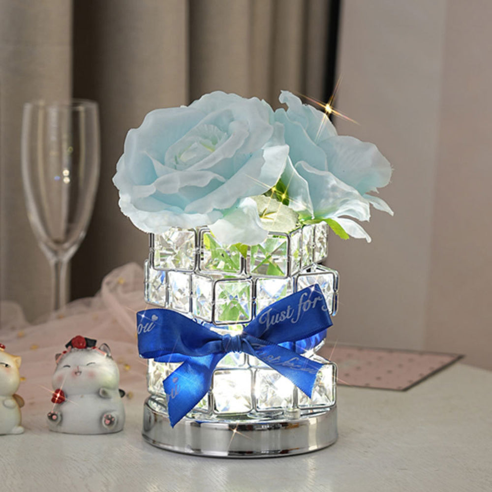 gifts for wife A Rose That Glows Like Our Love - Rose Night Light Cube, Romantic Flower Lamp, Cozy Room Decor for Bedside Eve