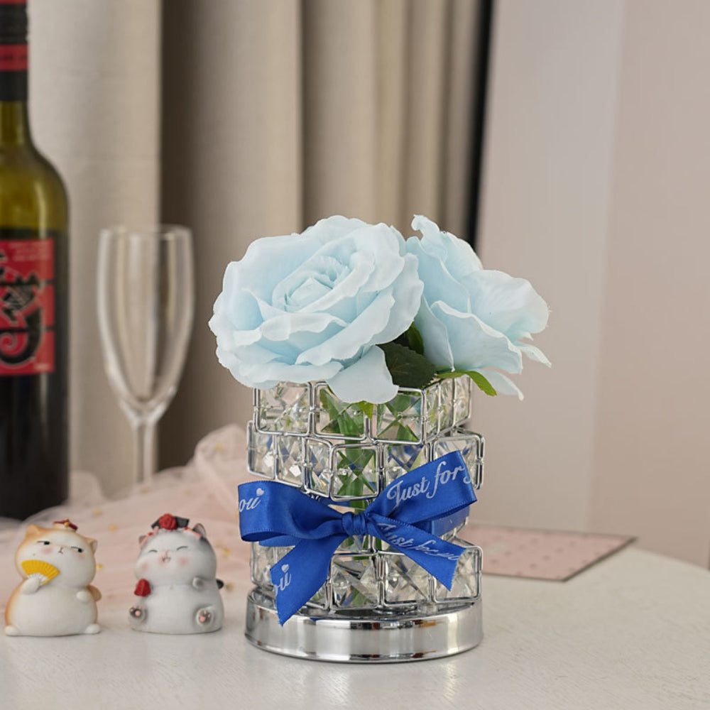 gifts for wife A Rose That Glows Like Our Love - Rose Night Light Cube, Romantic Flower Lamp, Cozy Room Decor for Bedside Eve