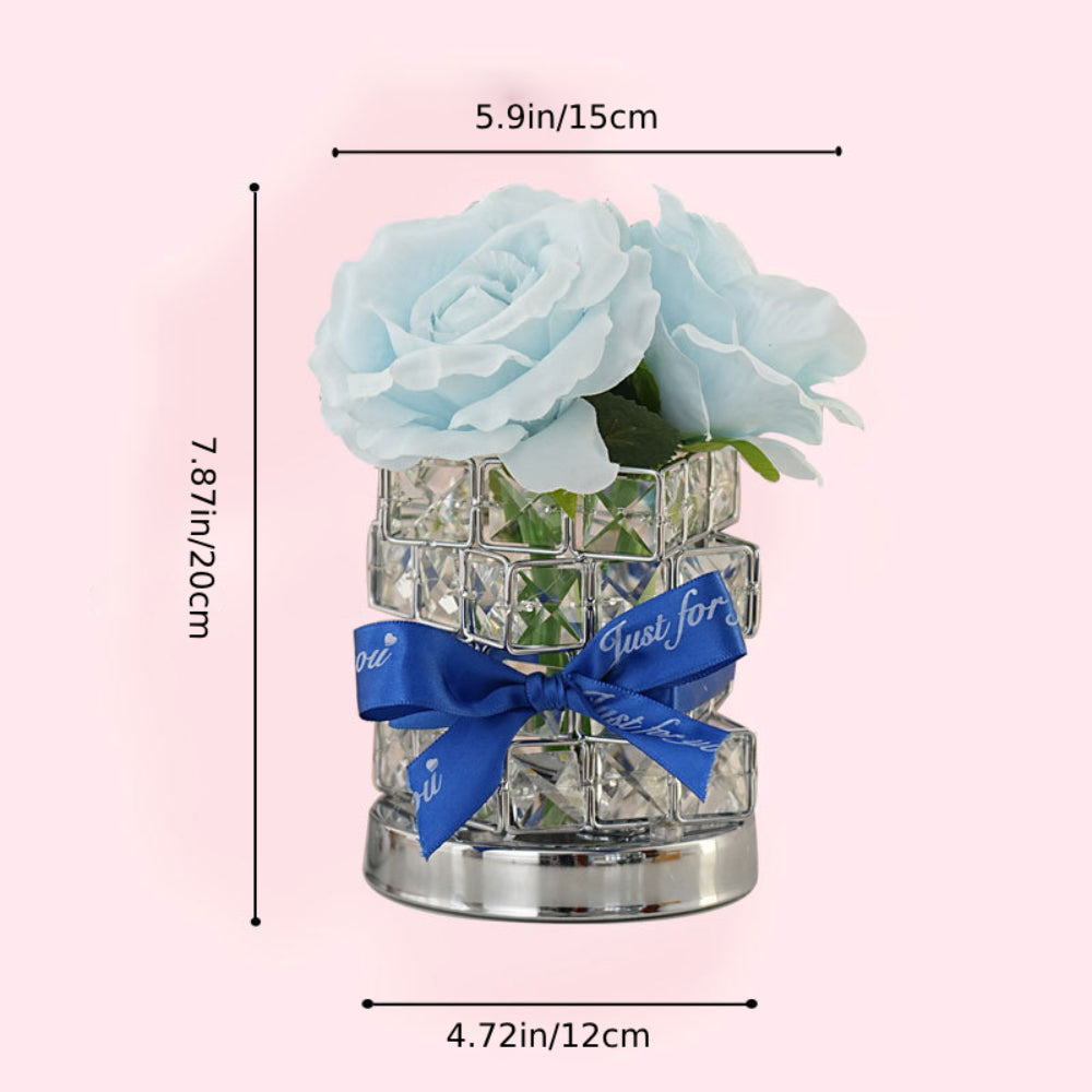 gifts for wife A Rose That Glows Like Our Love - Rose Night Light Cube, Romantic Flower Lamp, Cozy Room Decor for Bedside Eve