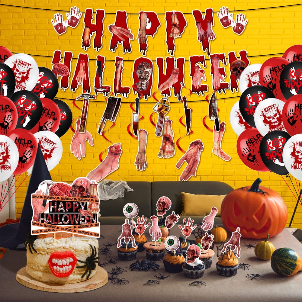 Halloween Hanging Swirl Banner Bloody Decorations Party Supplies Gift for Halloween Party