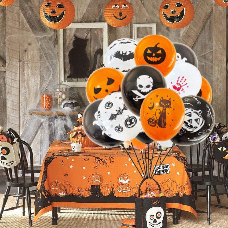 100Pcs Halloween Latex Balloons 12 Inch Balloons for Halloween Party Decorations