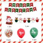 Christmas Balloons Set Banner Latex Balloons for Christmas Party Decorations Supplies