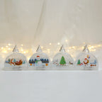 Christmas Light-Up LED Lamps with Hanging Ring Window Display Christmas Tree Pendant Christmas Decoration