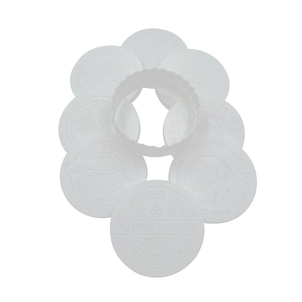 Christmas Cookie Mold With Pattern 3d Raised Design Merry Christmas Cookie Baking Stamp