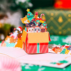 Christmas 3D Pop Up Card Cat Greeting Card