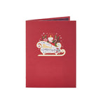 Christmas Sleigh Ornament Christmas 3D Pop Up Greeting Card
