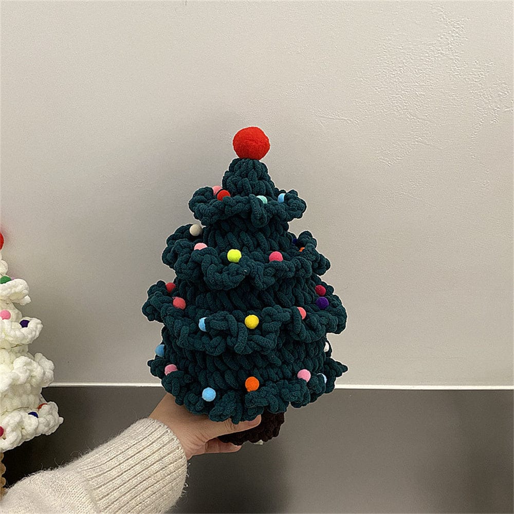 Crochet Christmas Tree Handmade Knitted Ornament Christmas Day Gift