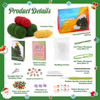 Christmas Tree DIY Crochet Kit for Beginners with Step-by-Step Video Tutorials Gift for Adults and Kids