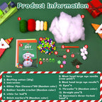 Christmas Snowman DIY Crochet Kit for Beginners with Step-by-Step Video Tutorials Gift for Adults and Kids
