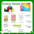 Christmas Gnome DIY Crochet Kit for Beginners with Step-by-Step Video Tutorials Gift for Adults and Kids