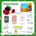 Christmas Santa DIY Crochet Kit for Beginners with Step-by-Step Video Tutorials Gifts for Adults and Kids