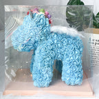Enchanting Rose Flower Unicorn - Handmade Mythical Beast for Valentine's Day