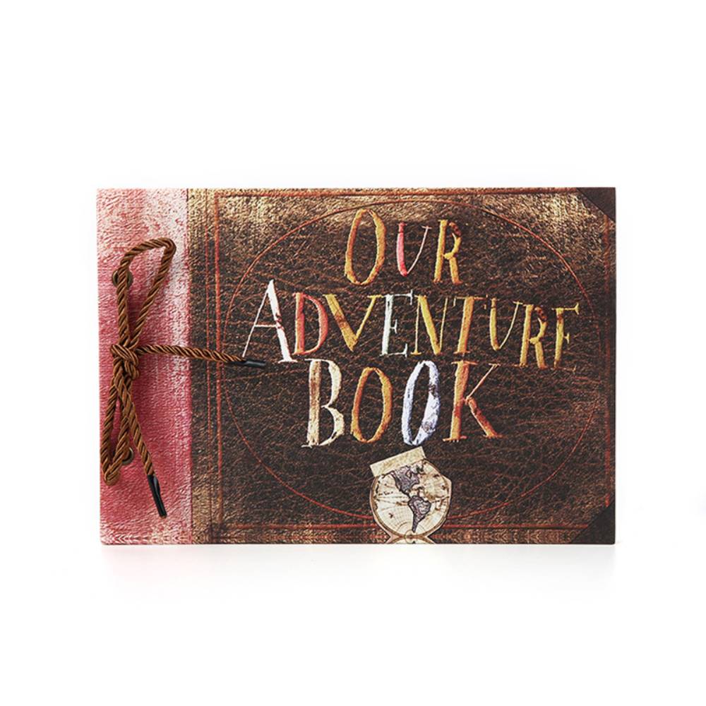 Our Adventure Book Handmade DIY Family Scrapbook Retro Travel Memory Book Valentine's Day Gift for Lover