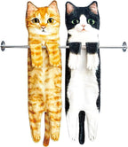 Cute Cat Decor Hanging Face Towels Soft Funny Face Towels Gift for Women Cat Lovers
