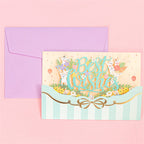 Creative 3D Pop Up Greeting Card Best Wishes Flower Card