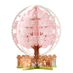 Creative 3D Pop Up Greeting Card Pink Cherry Tree Card
