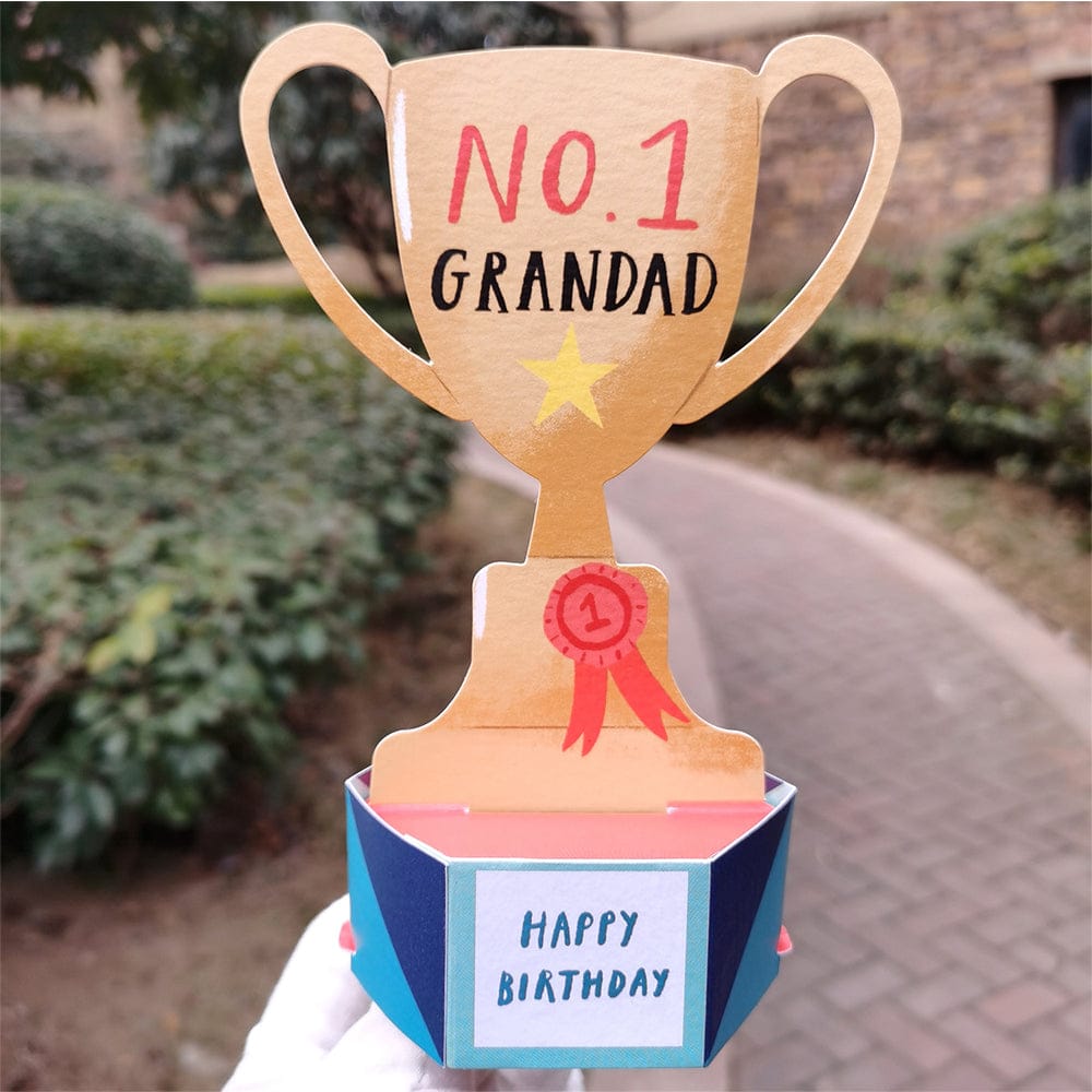 Creative 3D Pop Up Greeting Card Trophy Grandad Pop Up Card
