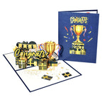 Creative 3D Pop Up Greeting Card Graduation Trophy Pop Up Card