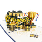Creative 3D Pop Up Greeting Card Graduation Trophy Pop Up Card