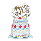 Creative 3D Pop-Up Birthday Card Blue Birthday Cake Pop Up Greeting Card