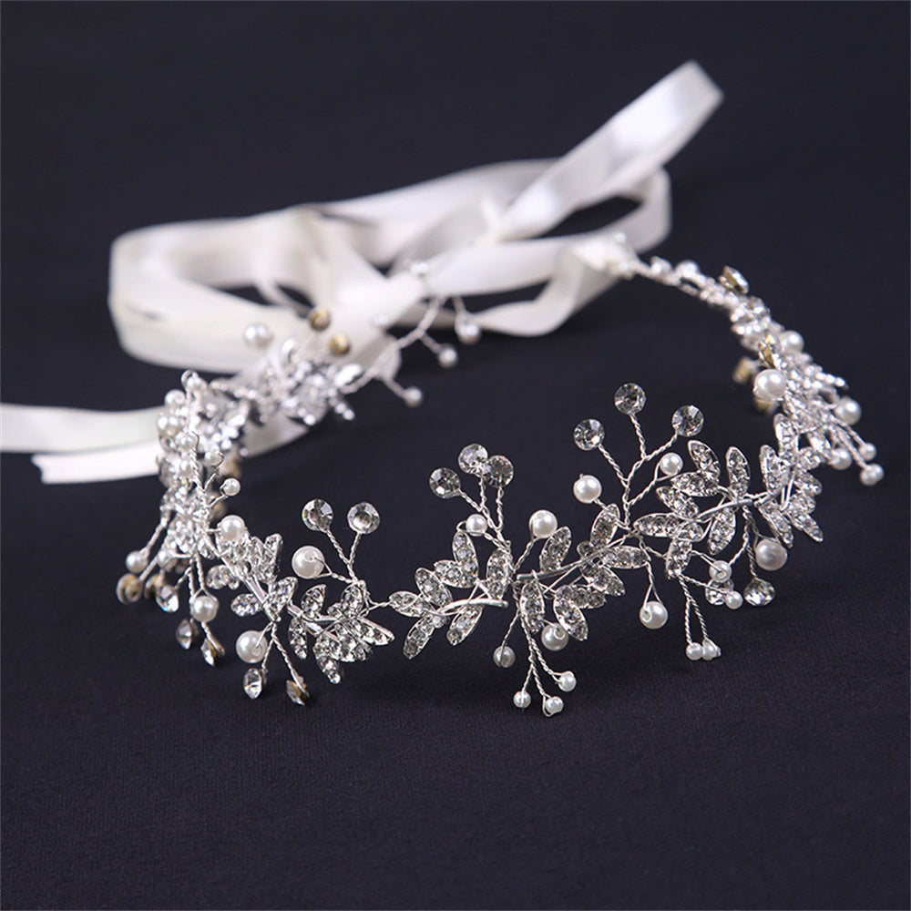 Pearls Rhinestone Hairpiece for Bride and Bridesmaid Wedding Accessory Vintage Boho