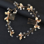 Handmade Twisted Flower Leaf Hairpiece for Bride and Bridesmaid Wedding Accessory Vintage Boho