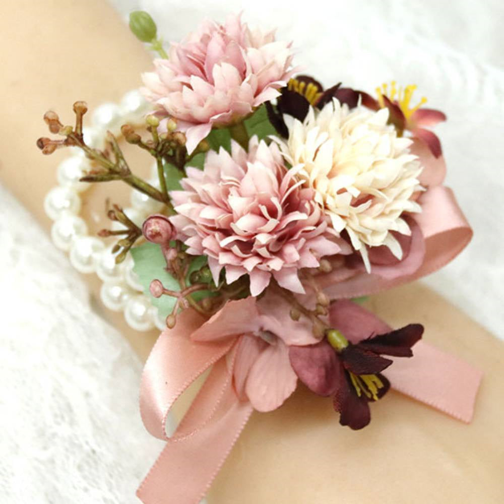 Realistic Wedding Boutonnieres Faux Silk Groom's Corsage Best Man's Corsage