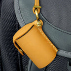 Yellow Digital Camera Accessories Camera PU Leather Film Bottle Case Film Storage Holster Key Chain