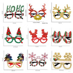 9 Pcs Christmas Glasses Frames Christmas Decoration Accessories Costume Eyeglasses for Christmas Party Supplies