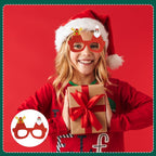 6 Pcs Christmas Glasses Frames Christmas Decoration Accessories Costume Eyeglasses for Christmas Party Supplies