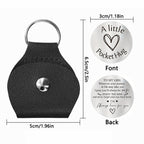 Pocket Hug Token with Leather Keychain Gifts for Friend Son Daughter Brother Sister