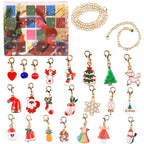 Christmas Charm Surprise Blind Box Charm Bracelet 24 Calendar Countdown Gift Box Bracelet DIY Charms