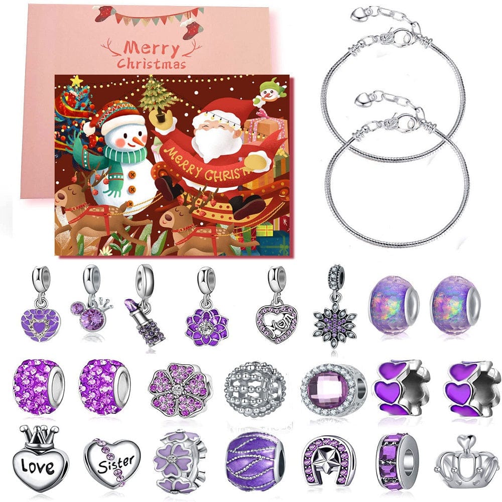 Christmas Gifts Advent Calendar Charm Christmas Countdown Calendar Box Set DIY Charm Jewellery
