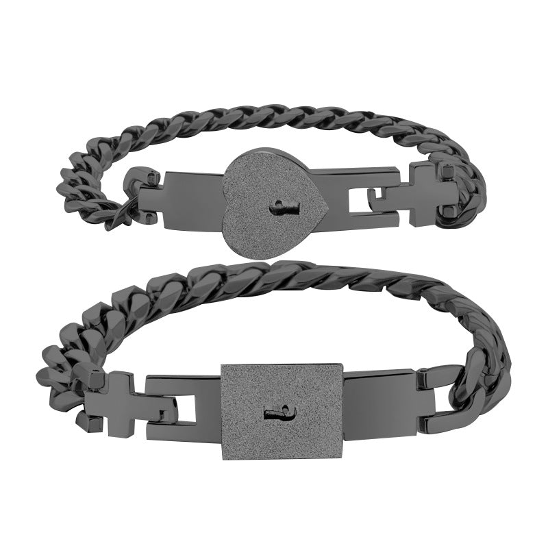 Secret Key Couple Bracelets Exclusive Love Lock Bracelets Lock & Unlock Your Love Set