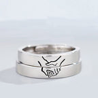 Matching Promise Couple Rings Adjustable Ring for Women Men Lovers Jewelry