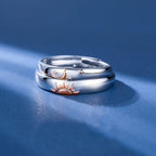 Sun and Moon Promise Ring Matching Couple Rings Adjustable Ring Gifts for Her or Him