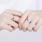 Sun and Moon Couple Rings Matching Promise Ring Adjustable Ring Gift for Lovers