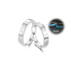 Matching Promise Rings Couple Adjustable Ring Shine Ring Jewelry Gift for Lovers