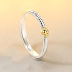 Sunflower Matching Promise Rings Couple Adjustable Ring Jewelry Gift for Lovers