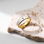 Matching Promise Rings Couple Stainless Steel Ring Jewelry Gift for Lovers