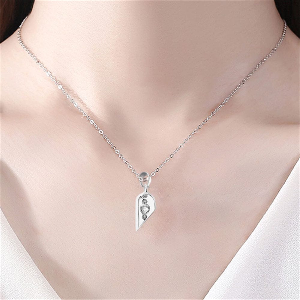 Magnetic Rotating Couples Necklaces Heart Necklace Gifts for Him and Her