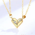 Magnetic Rotating Couples Necklaces Heart Necklace Gifts for Him and Her