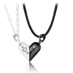Magnetic Rotating Couples Necklaces Heart Necklace Gifts for Him and Her